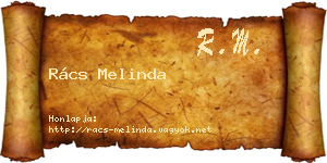 Rács Melinda névjegykártya